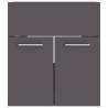 Sink Cabinet with Built-in Basin - Grey Engineered Wood