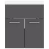 Sink Cabinet with Built-in Basin - Grey Engineered Wood