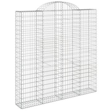 Arched Gabion Baskets 3 pcs | Durable Garden Barriers