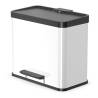 Hailo Oko Trio Plus 3x9L Pedal Bin - White | Hipomarket