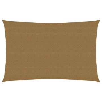 HDPE Sunshade Sail 6x8m Taupe - UV & Mould Resistant