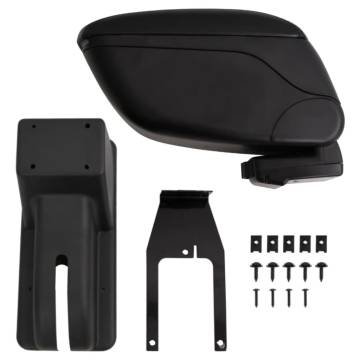 Premium Car Armrest Black - Adjustable Storage | Hipomarket