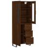 Stylish Highboard Brown Oak - 69.5x34x180 cm | HipoMarket UK