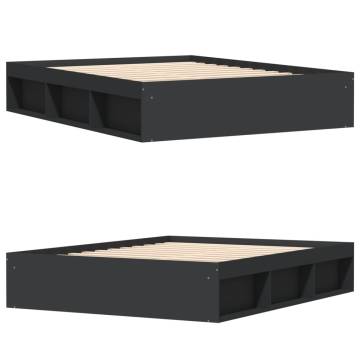 Black Bed Frame 140x200 cm - Modern Design | Hipomarket