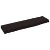 Wall Shelf Dark Brown 40x10x2 cm Solid Oak - Rustic Storage