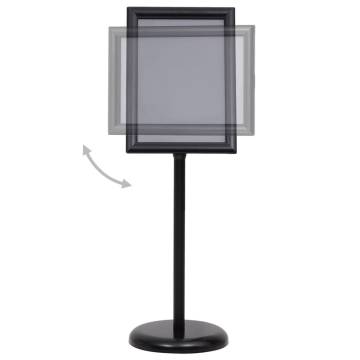 A3 Pedestal Poster Stand - Black Aluminium Alloy for Promotions