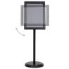 A3 Pedestal Poster Stand - Black Aluminium Alloy for Promotions