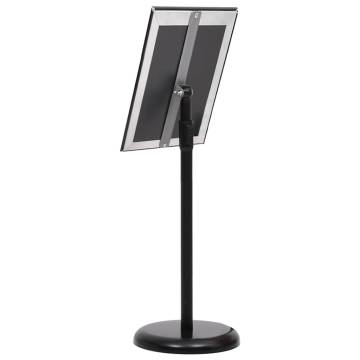 A3 Pedestal Poster Stand - Black Aluminium Alloy for Promotions