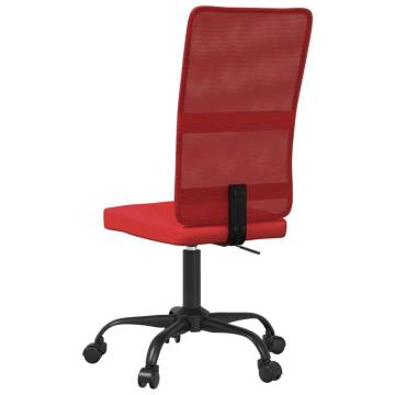 Height Adjustable Wine Red Mesh Office Chair | Hipomarket UK