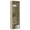 5-Tier Book Cabinet Sonoma Oak - Stylish & Modern Design