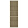 5-Tier Book Cabinet Sonoma Oak - Stylish & Modern Design