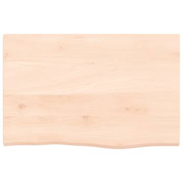 Untreated Solid Wood Bathroom Countertop 60x40 cm | Hipomarket