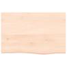 Untreated Solid Wood Bathroom Countertop 60x40 cm | Hipomarket