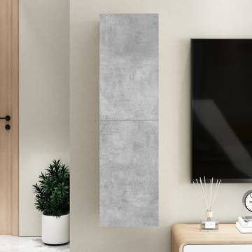 Concrete Grey TV Cabinet 30.5x30x110 cm | Stylish Storage Solution