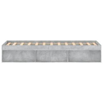 Concrete Grey Bed Frame 120x200 cm - Modern Bedroom Furniture