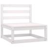 3 Piece Garden Lounge Set - White Solid Pinewood | Hipo Market