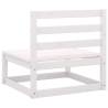 3 Piece Garden Lounge Set - White Solid Pinewood | Hipo Market