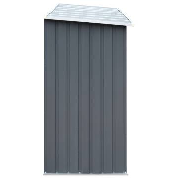 Garden Log Storage Shed - Galvanised Steel 330x84x152 cm Grey