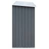 Garden Log Storage Shed - Galvanised Steel 330x84x152 cm Grey