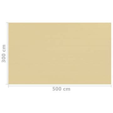 Tent Carpet 300x500 cm Beige | Comfort for Camping Trips