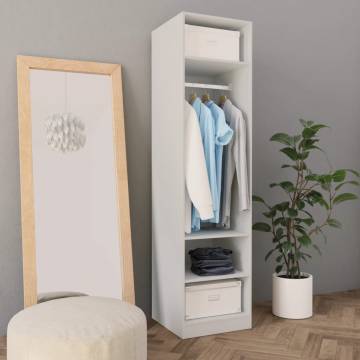 Wardrobe White 50x50x200 cm - Chic Engineered Wood Design