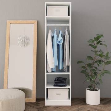 Wardrobe White 50x50x200 cm - Chic Engineered Wood Design