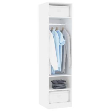 Wardrobe White 50x50x200 cm - Chic Engineered Wood Design