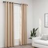 Linen-Look Blackout Curtains with Grommets 2pcs Beige 140x225cm Colour beige Size 140 x 225 cm Quantity in Package 2 