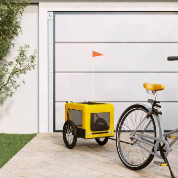 Pet Bike Trailer - Yellow & Black Oxford Fabric & Iron