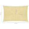 Beige HDPE Sunshade Sail 3.5x4.5m - UV Protection