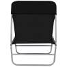 Folding Sun Loungers 2 pcs - Comfortable & Durable Black