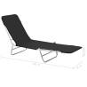 Folding Sun Loungers 2 pcs - Comfortable & Durable Black