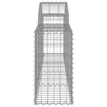 Arched Gabion Baskets - 20 pcs Galvanised Iron | HipoMarket UK