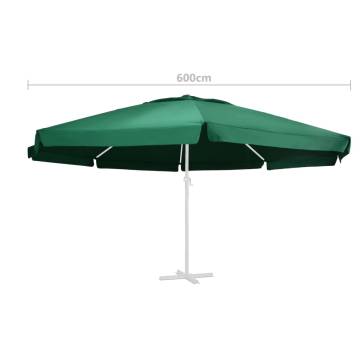 Replacement Outdoor Parasol Fabric - Green 600 cm | HipoMarket