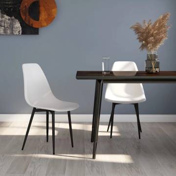 Stylish White Dining Chairs - 2 Piece Set | HipoMarket