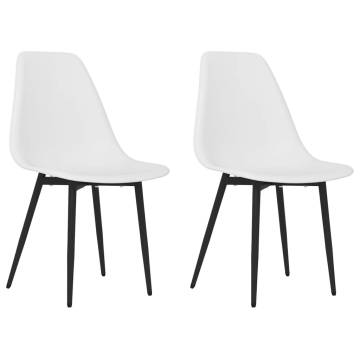 Stylish White Dining Chairs - 2 Piece Set | HipoMarket