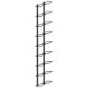 Wall-mounted Wine Racks for 18 Bottles - Set of 2 Black Iron