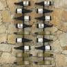 Wall-mounted Wine Racks for 18 Bottles - Set of 2 Black Iron