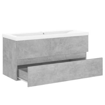 Sink Cabinet with Built-in Basin - Concrete Grey Design