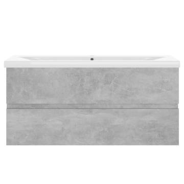 Sink Cabinet with Built-in Basin - Concrete Grey Design