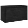 TV Cabinets 3 pcs Black Solid Wood Pine | Stylish Storage Solution