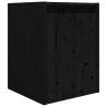 TV Cabinets 3 pcs Black Solid Wood Pine | Stylish Storage Solution