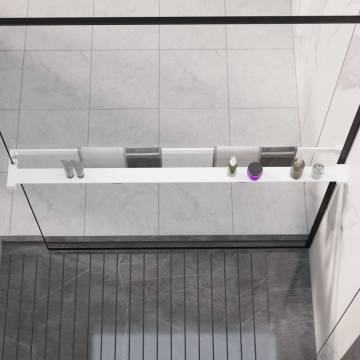 Shower Shelf for Walk-in Shower Wall White - 115 cm Aluminium