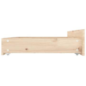 4 pcs Solid Wood Pine Bed Drawers - Maximise Storage Space