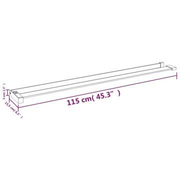 Shower Shelf for Walk-in Shower Wall White - 115 cm Aluminium