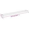 Shower Shelf for Walk-in Shower Wall White - 115 cm Aluminium