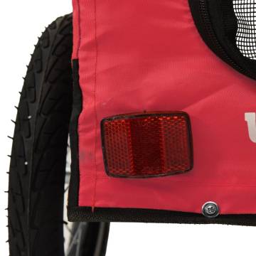 Pet Bike Trailer in Red & Black - Comfort for Your Pets