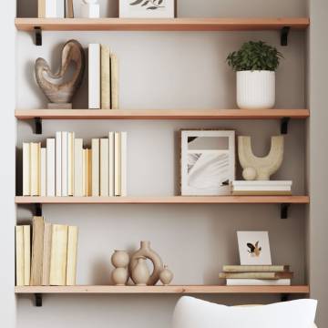 Wall Shelf 100x20x2 cm - Untreated Solid Wood Oak | HipoMarket