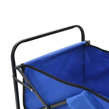 Folding Hand Trolley Steel Blue - Versatile & Durable