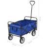 Folding Hand Trolley Steel Blue - Versatile & Durable